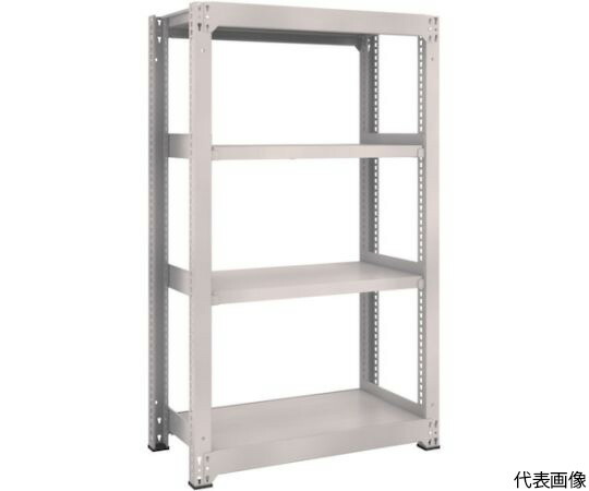 【大型品別途貨物輸送】 トラスコ中山 スチール写真仕合わせ M3型中量棚 1200×1121×H1500 4段 単体 ネオ薄墨色 M3-54124