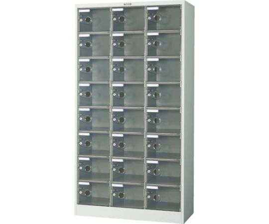 【大型品別途貨物輸送】 トラスコ中山 シューズ入れもの 24人用 900X380XH1700 澄み切った 鍵付 SC-24パソコン-L