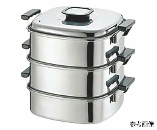 アズワンカタログ生産品 PE 18-0角蒸器 3段22糎 220x220