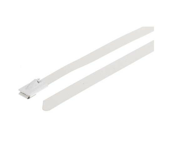 RS Pro 結束バンド 360mm x 7.9 mm 白 ポリエステルコーティングしたステンレススチール 1袋（100個入） 743-6324