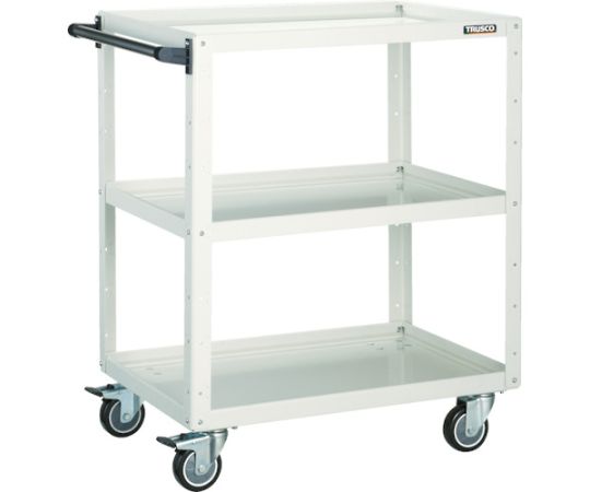 【大型品別途貨物輸送】 トラスコ中山 手道具手押し車 鷲手押し車 750×500×H740 ウレタン4輪自在 白いこと EGW-773UJ-W