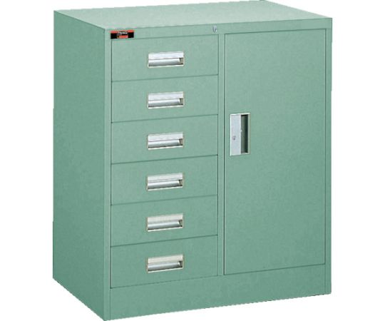 トラスコ中山 VR型収納家具 二人組 767X500XH880 6段 GN VR-CB6