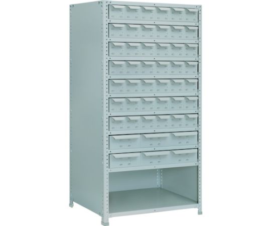 トラスコ中山 軽さ150型背引出付棚 900X450XH1800 実段10 TLA63S-711