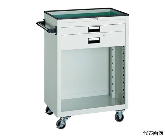 トラスコ中山 手道具手押し車 600X400 浅1深1抽き出し 幕板付 YG NTS-611P-YG