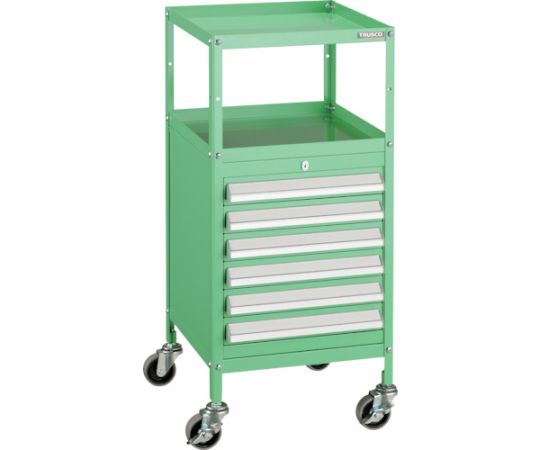 トラスコ中山 ミニキャビネットワゴン400X440X880LVR-421付 YG MCW-421YG