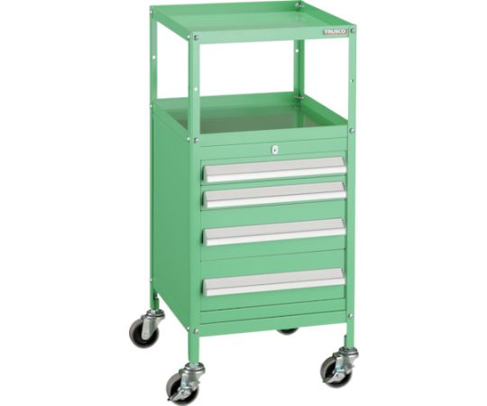 トラスコ中山 ミニキャビネットワゴン400X440X880LVR-422付 YG MCW-422YG