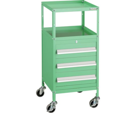トラスコ中山 ミニキャビネットワゴン400X440X880LVR-424付 YG MCW-424YG