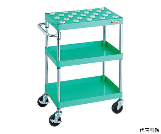 【大型品別途送料】 トラスコ中山 フェニックスワゴン 省音 750X500XH880 BT-30 YG色 PEW-TL972C-YG