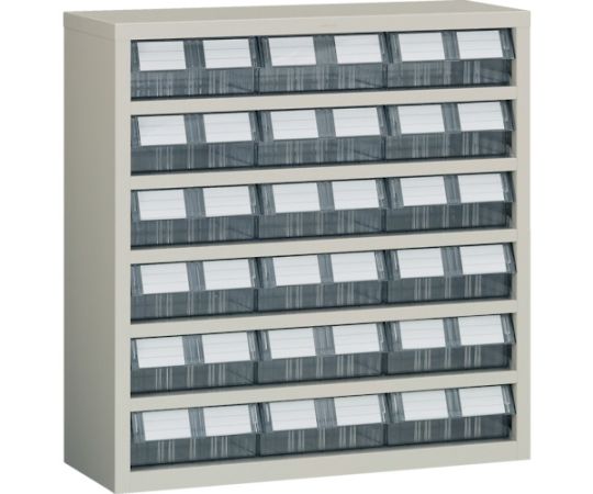 【大型品別途貨物輸送】 トラスコ中山 横型バンラックケースM型 854X307XH890 3列6段 TM-66BW