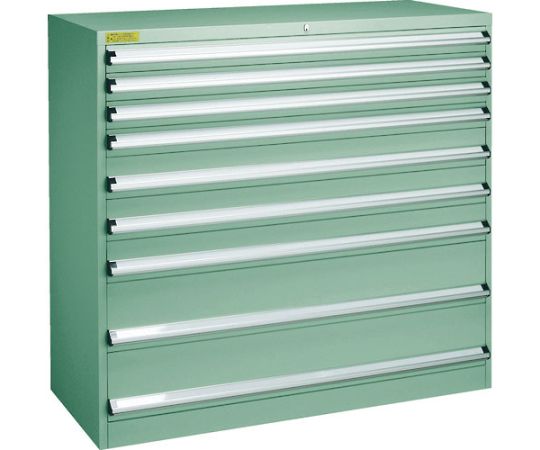 トラスコ中山 VE13S型押し入れ 1300X550XH1200 抽き出し9段 VE13S-1204