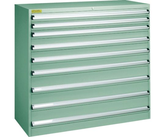 トラスコ中山 VE13S型押し入れ 1300X550XH1200 抽き出し9段 VE13S-1207