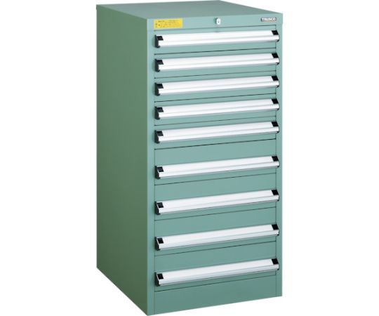 トラスコ中山 VE5S型中量キャビネット 500×550×H1000 引出9段 VE5S-1006