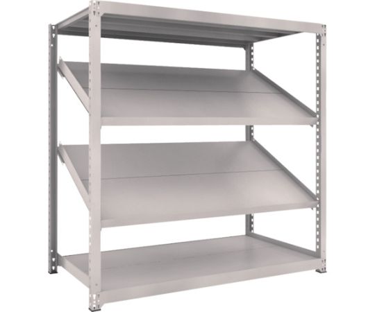 【大型品別途貨物輸送】 トラスコ中山 M3型中量棚 1800X921XH1800 4段 傾斜角度2段 M3-6694K2 その他-治療機器
