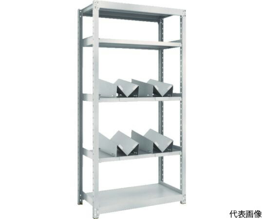 【大型品別途送料】 トラスコ中山 M2型軽中量棚 1760X450XH1800 缶受X5付 M2-6645-KU5