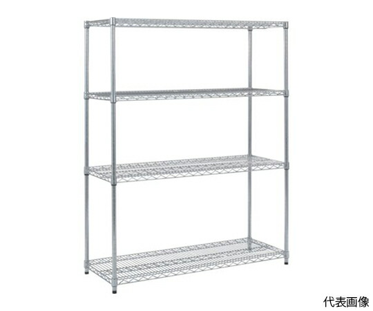 【大型品別途送料】 トラスコ中山 ステンレス製メッシュラック H1533XW1205XD305 4段 TSM-5434