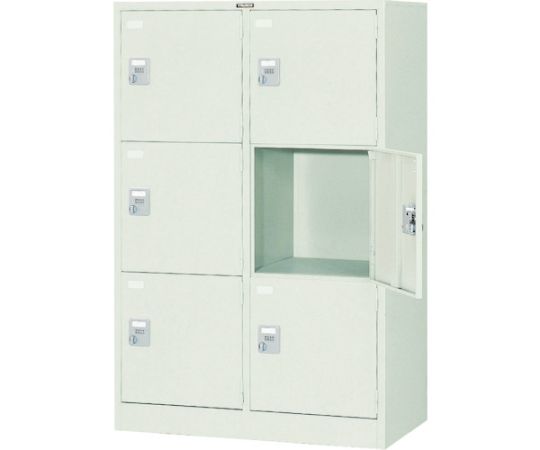 【大型品別途貨物輸送】 トラスコ中山 多人数用ロッカー6人用 900X515XH1373 手ぶら足懸かり式 SVG6LK