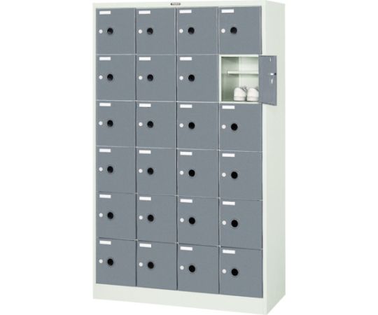 【大型品別途貨物輸送】 トラスコ中山 シューズ入れもの 24人用 1050X380XH1700 棚付 SC-24WP