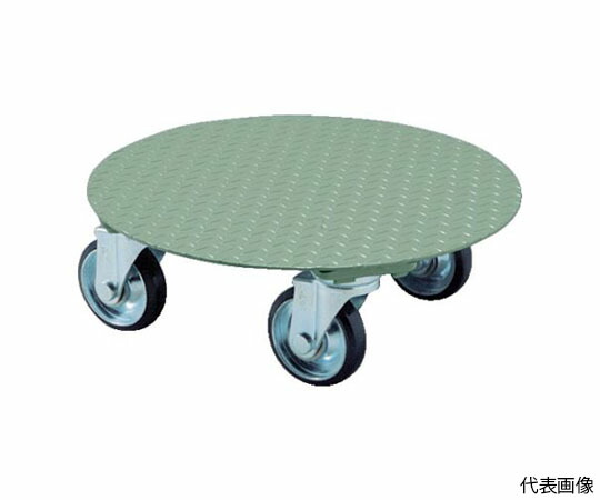 トラスコ中山 丸形手押し車 上置型 掛け目300kg 台寸Φ552 ストッパー皆無 RA-300 治療機器-その他