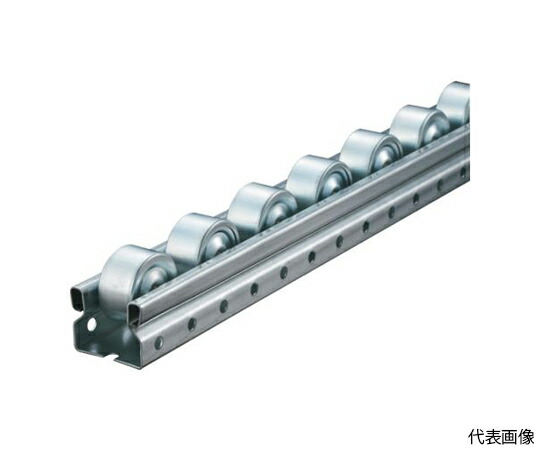 トラスコ中山 流動棚用ホイールコンベヤ 鉄製Φ36 P40XL3000 V-3620US-40-3000
