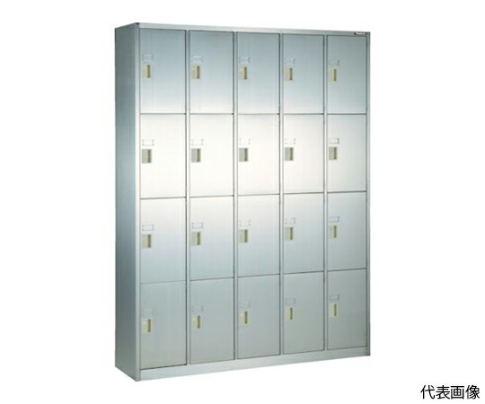 トラスコ中山 SUS304扉付長靴ロッカー中棚付3列4段 TSNG-12-34T