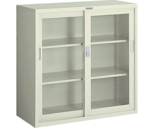 トラスコ中山 耐薬品保管庫 ガラス引違型 880X400XH880 T-303G