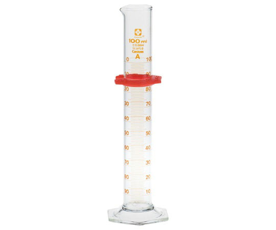 柴田科学 メスシリンダー カスタムA 100mL 校正証明書付