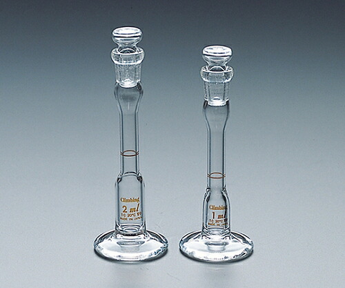 クライミング 台付メスフラスコ 白 1mL 校正証明書付 CL2300-01