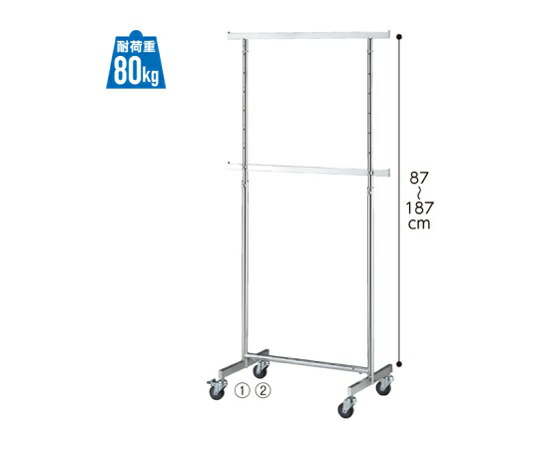 ストア・エキスプレス 高耐荷重ハンガーラック 角パイプ W90cm 本体 61-99-1-1