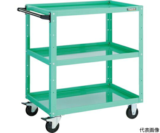 【大型品別途送料】 トラスコ中山 ツールワゴン イーグルワゴン 900X600XH740 3段 ヤンググリーン EGW-793-YG