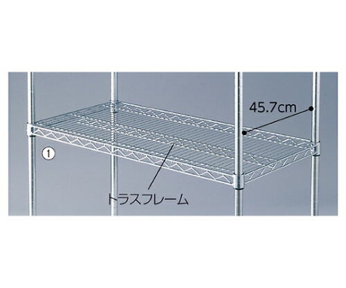 ストア・エキスプレス ワイヤーラック 重量用スチール棚 W182.2cm 61-64-10-4