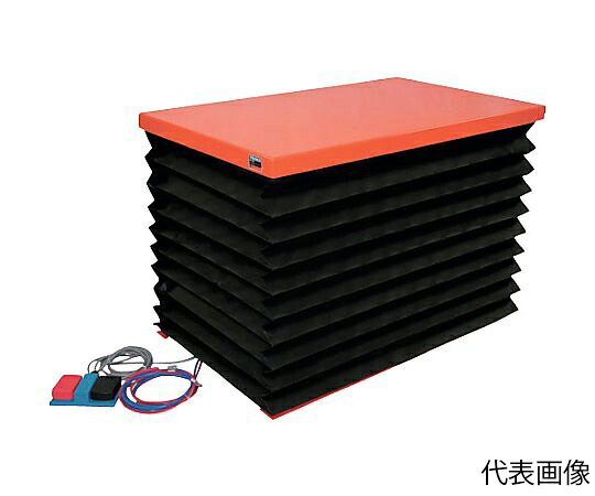 トラスコ中山 テーブルリフト500kg 電動Bねじ式 DC48V 750×1350 ジャバラ付き HDL-L50713VJ-D4