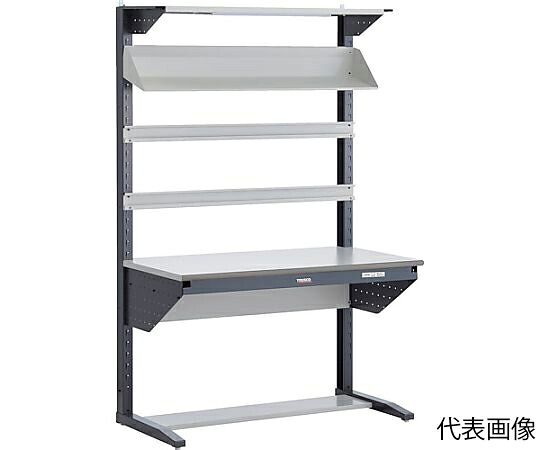 トラスコ中山 ULRT型伝達ルート御役目台 片面W900 入れもの受け2本・傾斜角度棚1枚・照明装置手道具1仕掛ける付 ULRT-900EA