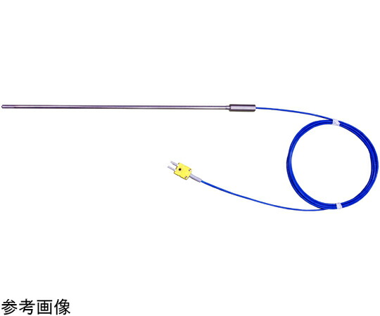 アズワン 耐熱シースＫ熱電対φ3.2×500mm　ミニオメガコネクタ（1200℃）
