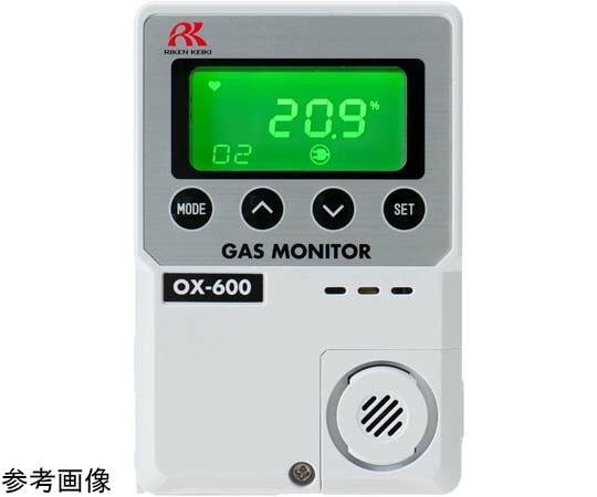 理研計器 簡易定置型酸素濃度計（0-25vol％）リモートセンサー（10m）AC100V仕様（トレーサビリティ証明書付） OX-600-10C･AC