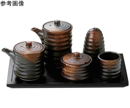 アズワン カスター卓上小物 焼締 ZEN黒マット 24cmトレー 1002-0029