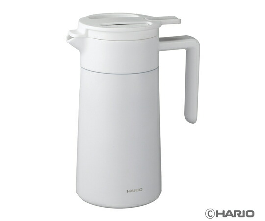 HARIO セラミックコーティング 真空二重保温ポット 600mL ホワイト CHP-600-W
