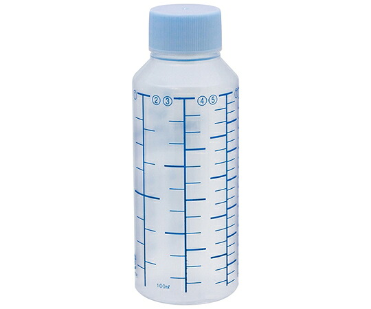 金鵄製作所 NK投薬瓶 100mL 青色目盛 ノーマルキャップ（スカイブルー：水） 1箱(200本入) B01A0-000AQ