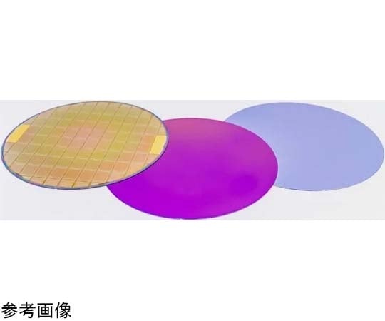 アズワン 5インチ熱酸化膜付きウェハ（400nm±10％）研究用 [P（100） 1-100Ω] 片面ミラーDF品 25枚入