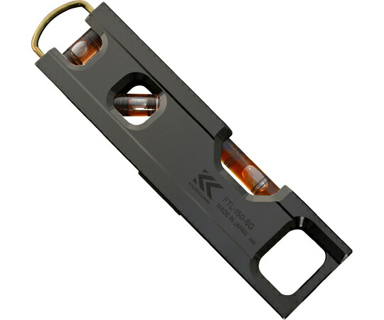 フジ矢 軽銀気泡管水準器器（黒金） FTL-150-BG