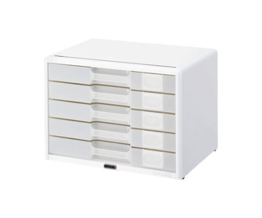 ライオン事務器 349x253x250mm/5段 レターケース（カギ付） EA954JB-23