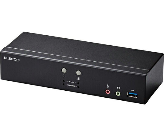 エレコム マイコンうつり変わり器（KVM）DisplayPort?2界面 KVM-NDUS2
