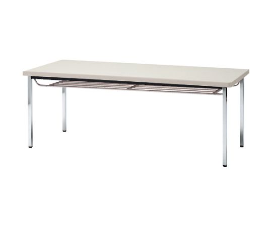 トラスコ中山 円卓会議用テ-ブル 1800X900XH700 下棚付 丸脚 ニュー薄墨色 TDST1890-NG