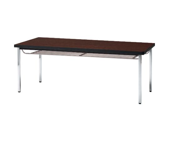 トラスコ中山 円卓会議用テ-ブル 1800X900XH700 下棚付 丸脚 サクラ色 TDST1890-RO