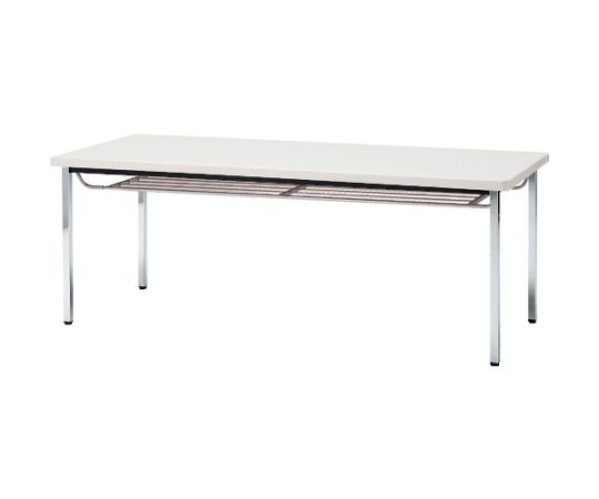 トラスコ中山 円卓会議用テ-ブル 1800X900XH700 下棚付 丸脚 白いこと TDST1890-W