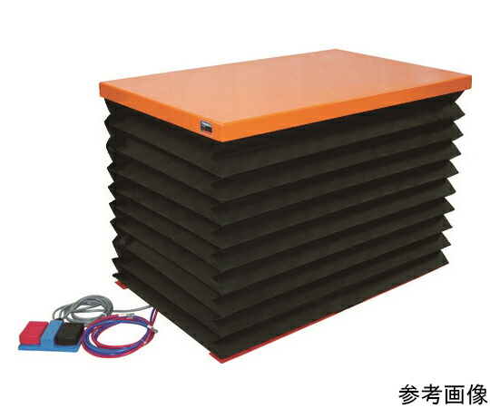 トラスコ中山 テーブルリフト100kg 電動Bねじ式 DC24Vバッテリー専用 蛇腹付520×850 HDL-W1058RJ-D2