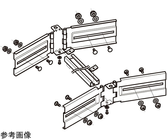 ネグロス電工 子桁付水平自在継ぎ金具ステン 1箱（2組入） S-QRB2-H30