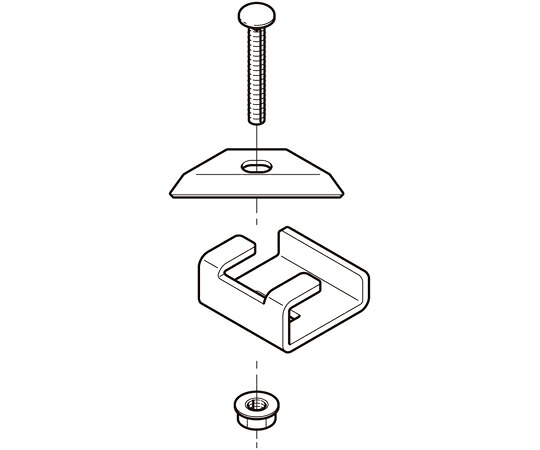 ネグロス電工 H形鋼用振止金具 ステンレス 1箱（10個入） S-SNQRS2H