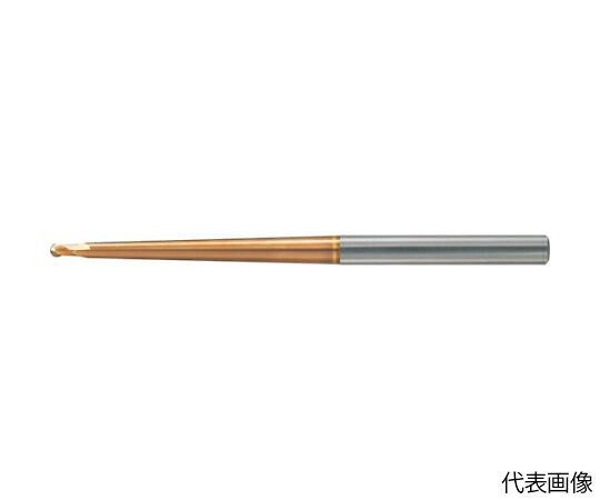 ユニオンツール 超硬2枚刃テーパネックボールエンドミル R0.5×首下長16×首部テーパ角3°×刃長0.8×全長50 HTNB2010-160-6