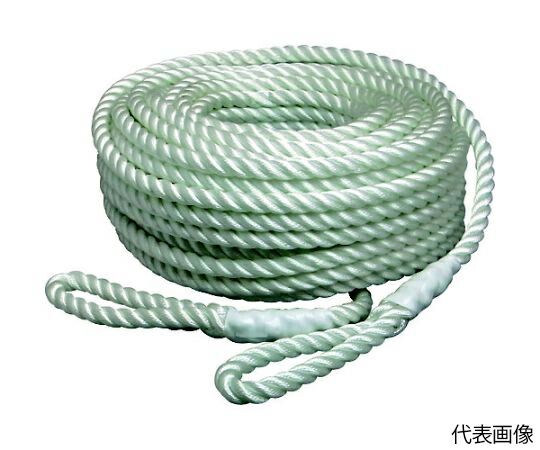 まつうら製作 電動轆轤用ナイロン荷縄（3打ち）12粍Φ×50m 両端眼球製作 NR-3STRAND-12-50