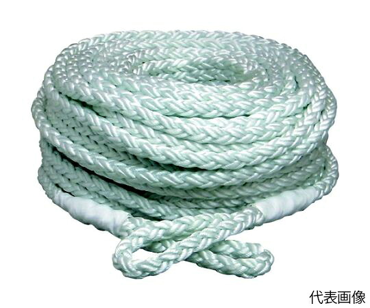まつうら工業 電動ウインチ用ナイロンクロスロープ（8打ち）16mmΦ×100m 両端アイ加工 NR-8CROSS-16-100